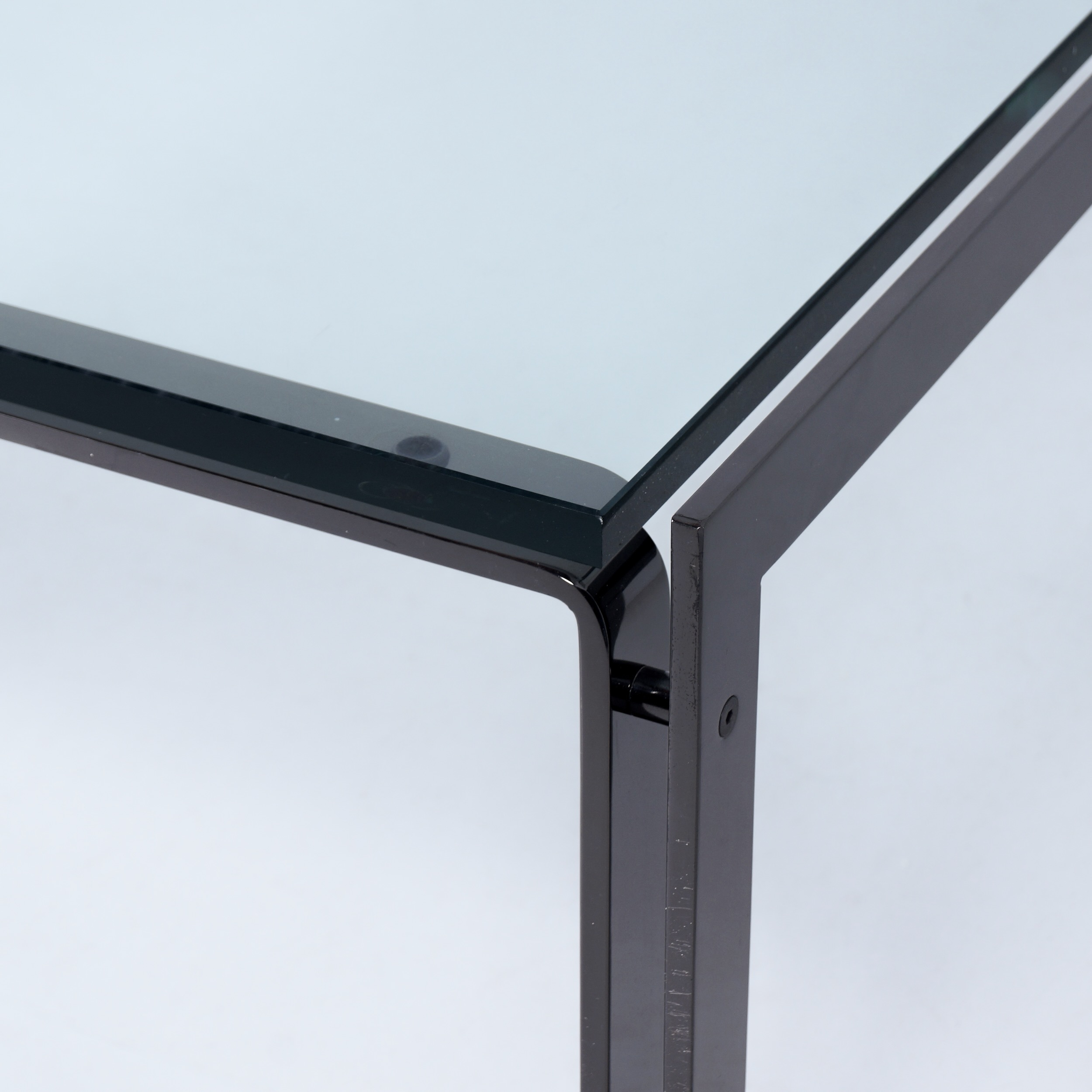 M1 coffee table by Metaform from the 80s in bronze-coloured stainless steel