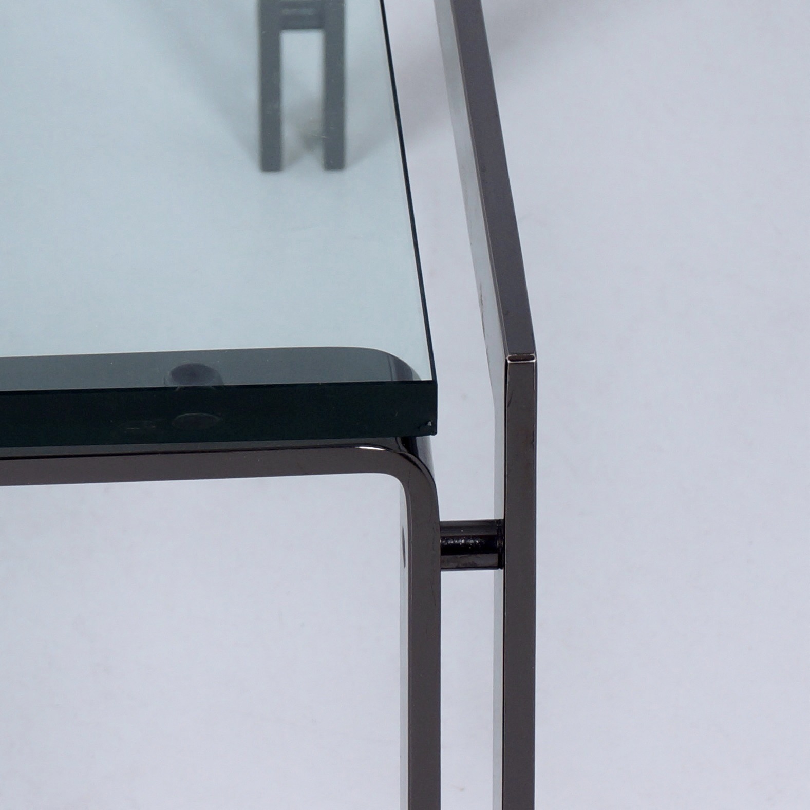 M1 coffee table by Metaform from the 80s in bronze-coloured stainless steel